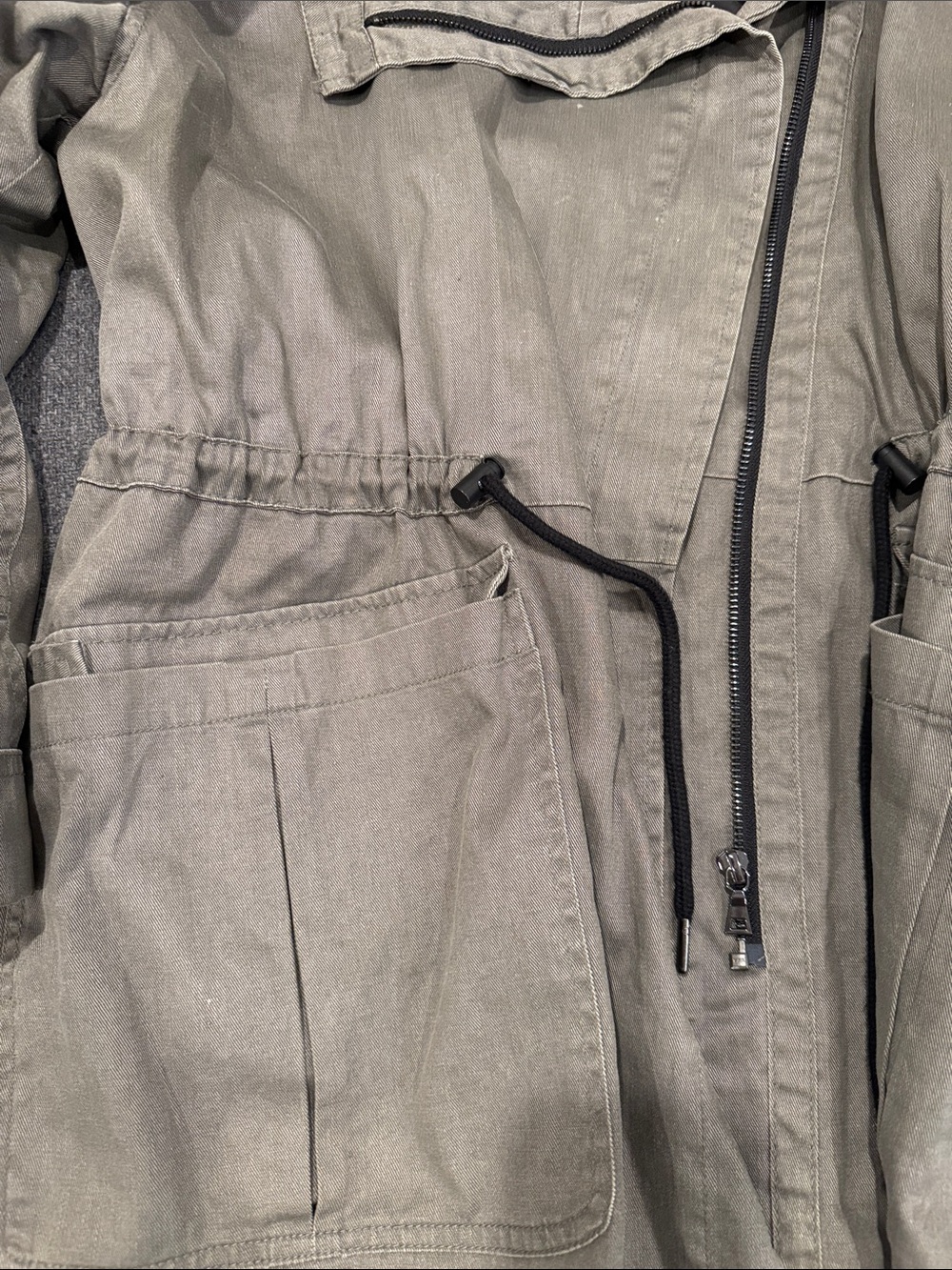 Halogen Olive Utility Drawstring Jacket XL - Picture 4 of 10